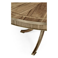 Close-up of regency style dining table edge and legs.