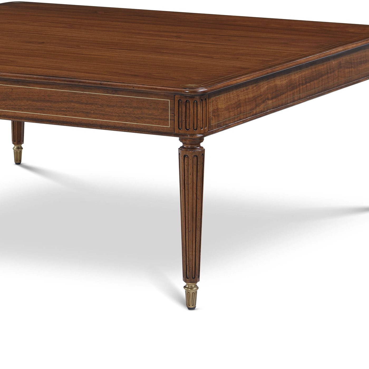 Close-up of table corner, leg design, intricate craftsmanship.