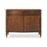 Regency style cabinet, frontal view, elegant appearance.