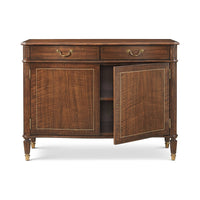 Regency style cabinet with open door, inner shelf visible.