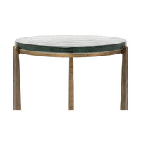 Side view showing table height and design.