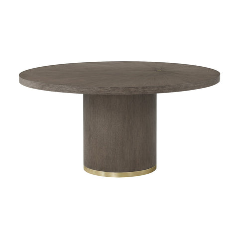 Round Hollywood Regency Dining Table - Dark Mink
