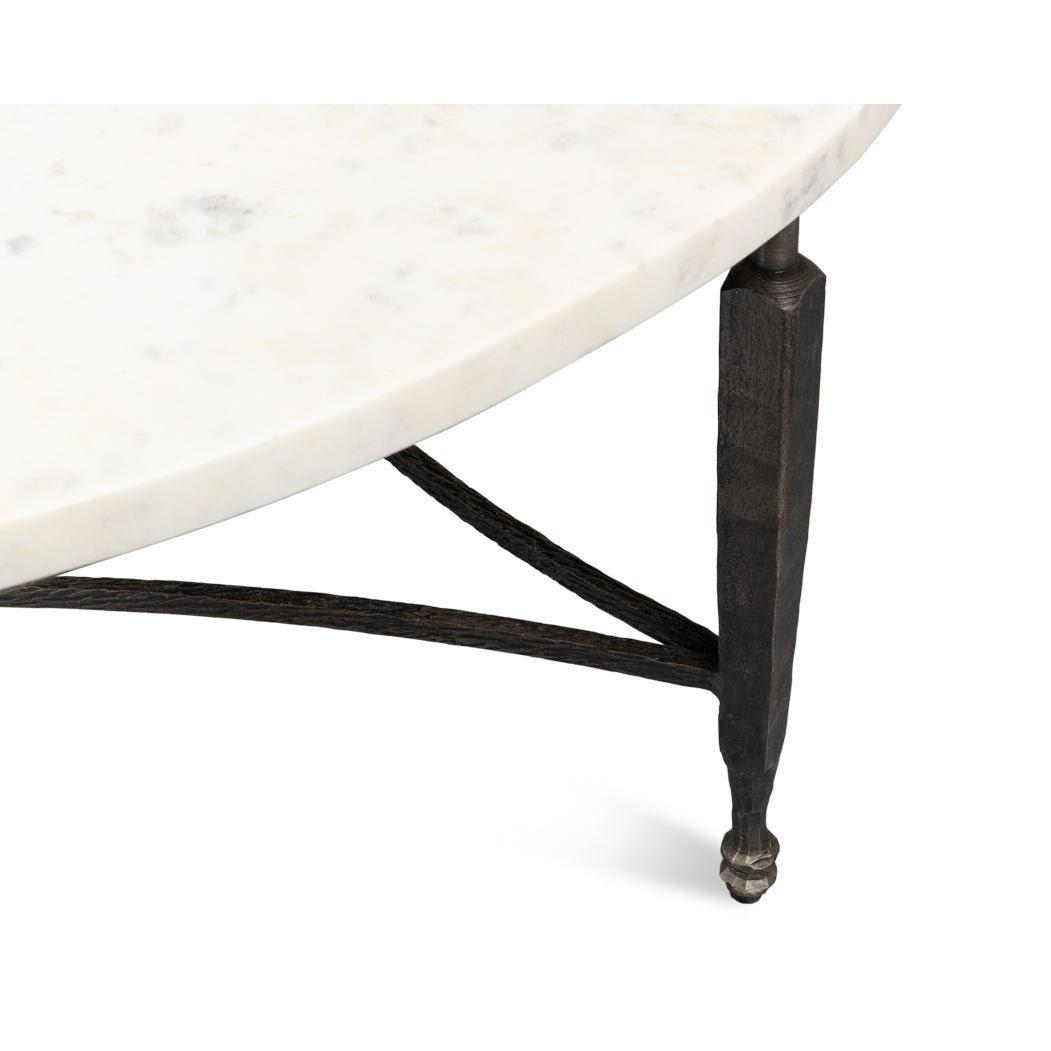 Leg and support detail of coffee table.