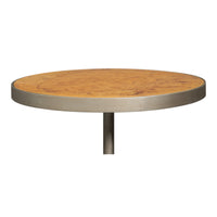 Round Tobacco Leaf Side Table in Aged Iron Finish - additional view