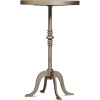 Round Tobacco Leaf Side Table in Aged Iron Finish - additional view