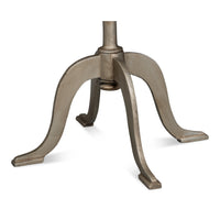Round Tobacco Leaf Side Table in Aged Iron Finish - additional view