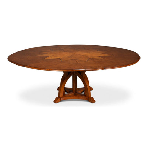 Round Walnut Jupe Dining Table - 84"