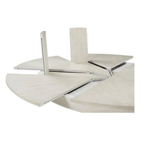 Close-up of dining table expansion leaves