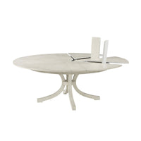 Dining table expanding mechanism partially open