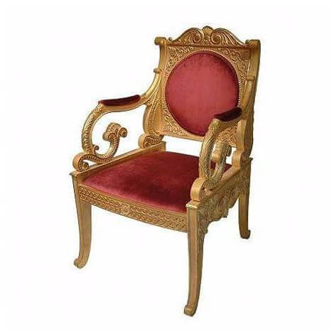 Russian Empire Carved Gilt Armchair
