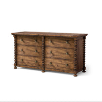 Rustic Colonial double dresser front angle view.