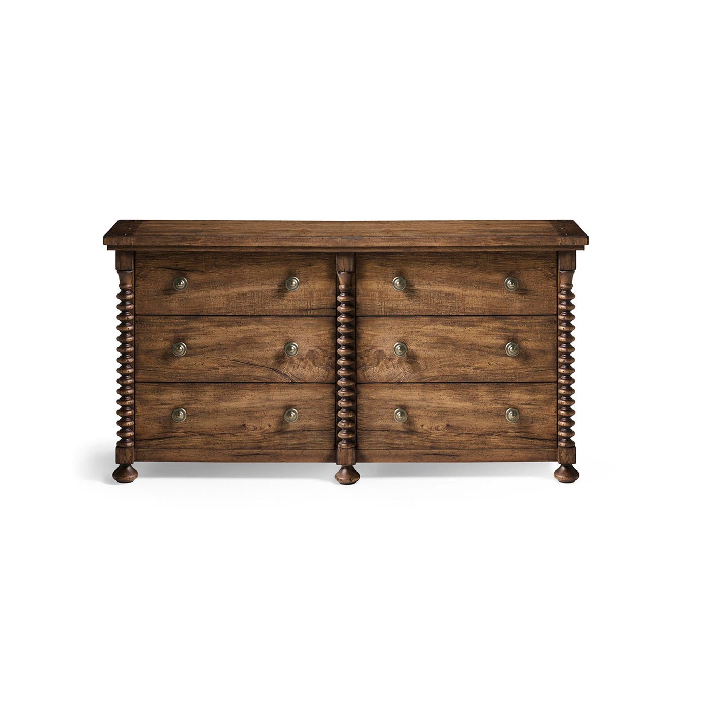 Rustic Colonial double dresser front view.