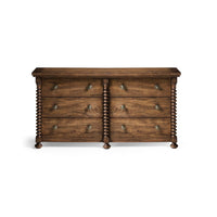 Rustic Colonial double dresser front view.