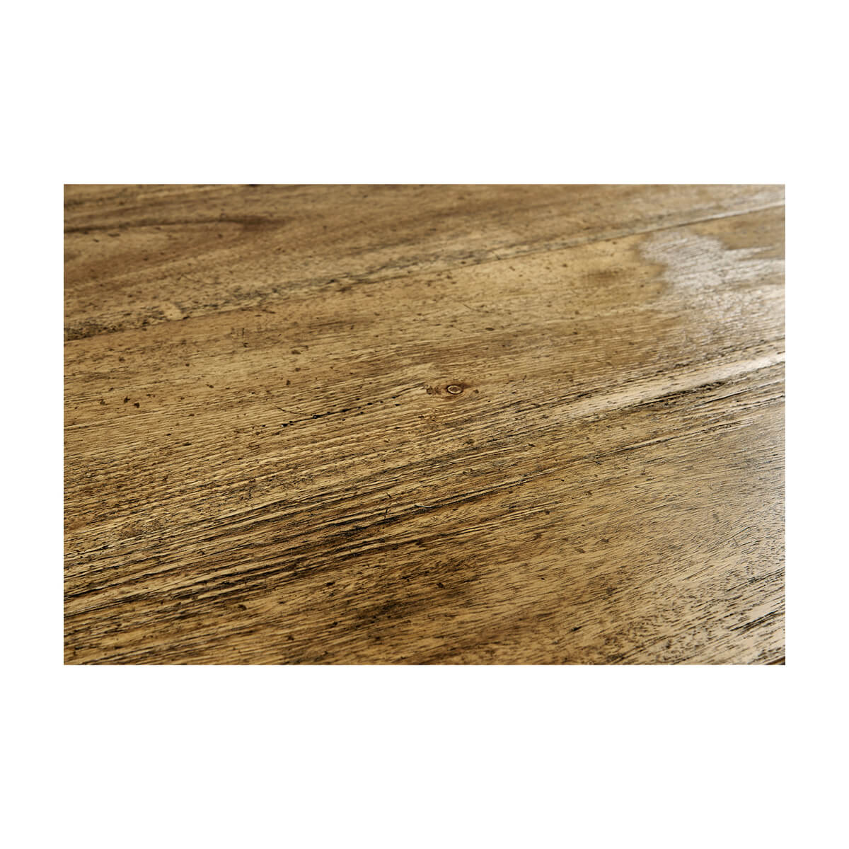 Close-up of medium drift finish on coffee table.