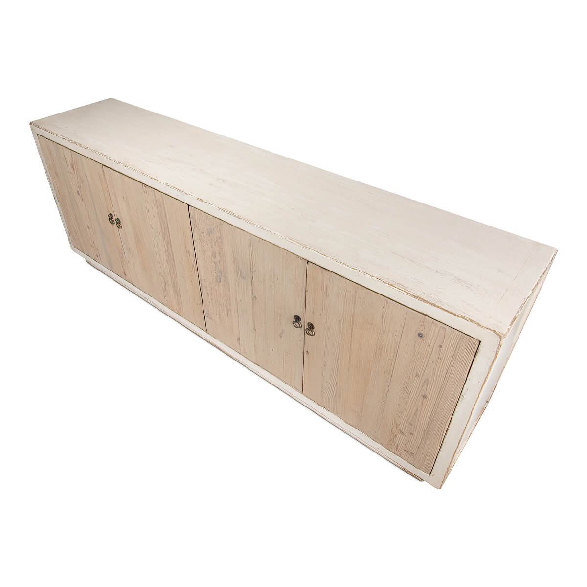 Top view rustic country house cabinet sideboard.
