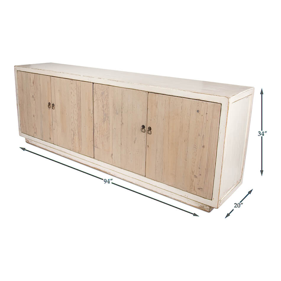 Dimensions of rustic country house cabinet sideboard.