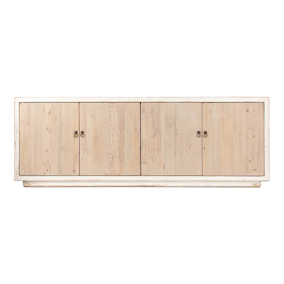 Front view rustic country house cabinet sideboard.