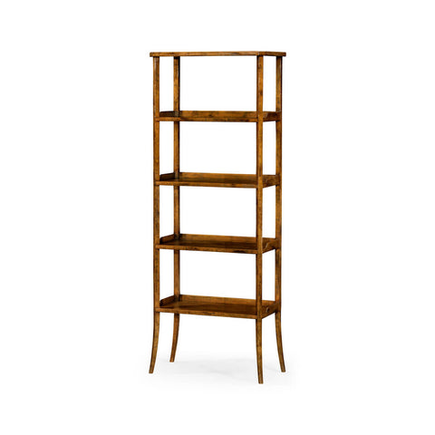 Rustic Country Walnut Etagere