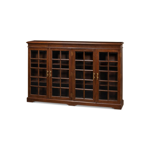 Rustic Country Walnut Low Bookcase