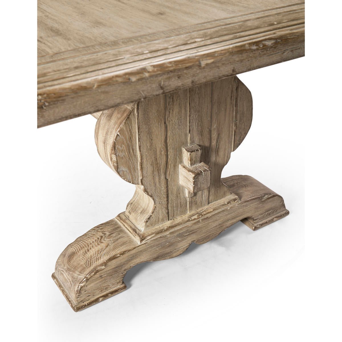 Corner base detail and design of dining table.
