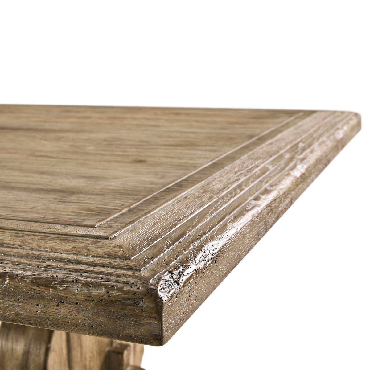 Tabletop corner close-up showing texture and detail.