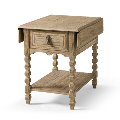 Rustic Farmhouse Dropleaf Side Table