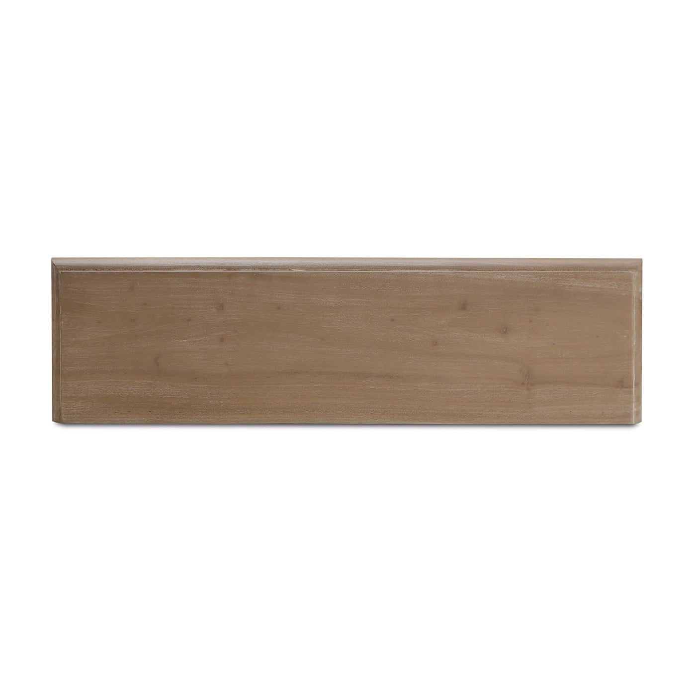 Rustic farmhouse side cabinet top view.