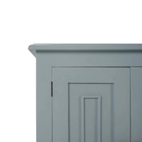 Close-up of cabinet corner and door detail.