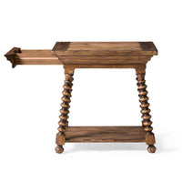 Side view showing end table's pull-out drawer.