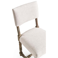 Top view of rustic farmhouse chair cushioning and back.