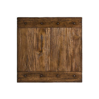 Top view of rustic farmhouse side table.