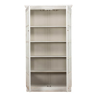 Rustic farmhouse bookcase, interior shelves visible.