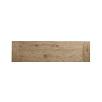 Top view of rustic console table surface and texture.