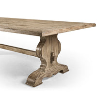 Side angle of the table showcasing design details.