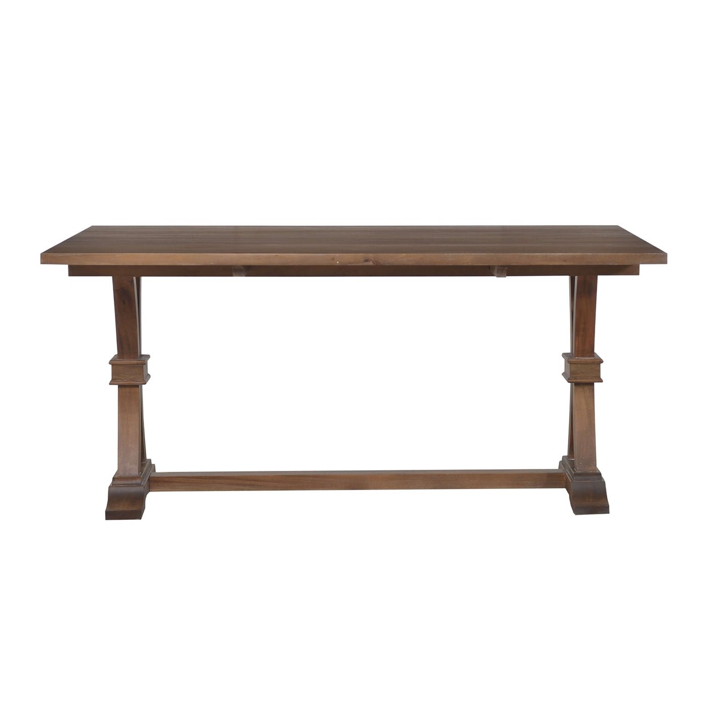Rustic console table rear view.