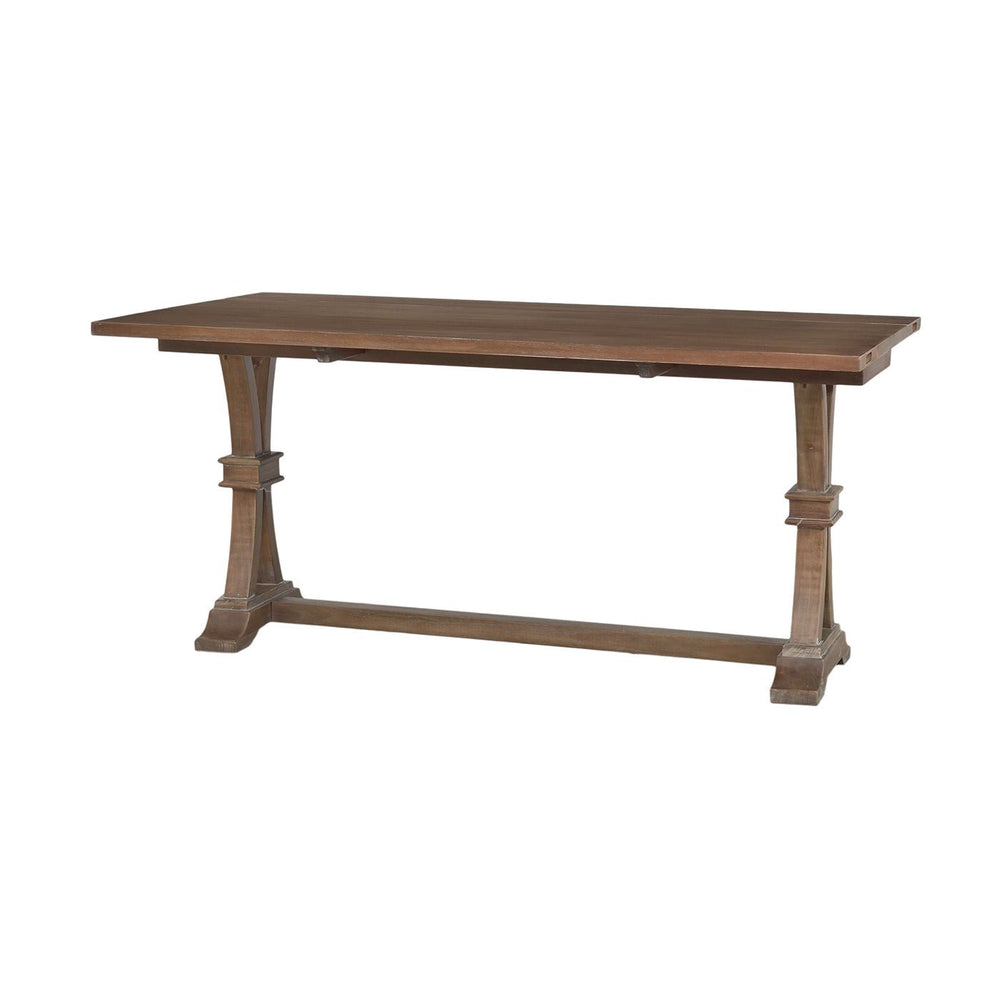 Rustic fold out console table perspective view.