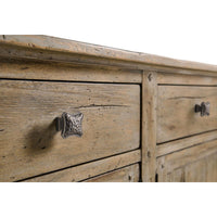 Close-up of sideboard's drawer handles.