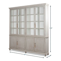 Dimensions of rustic grey painted bookcase with measurements