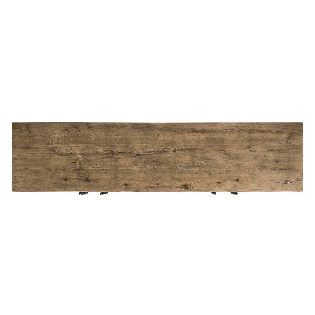Top view of rustic modern credenza.