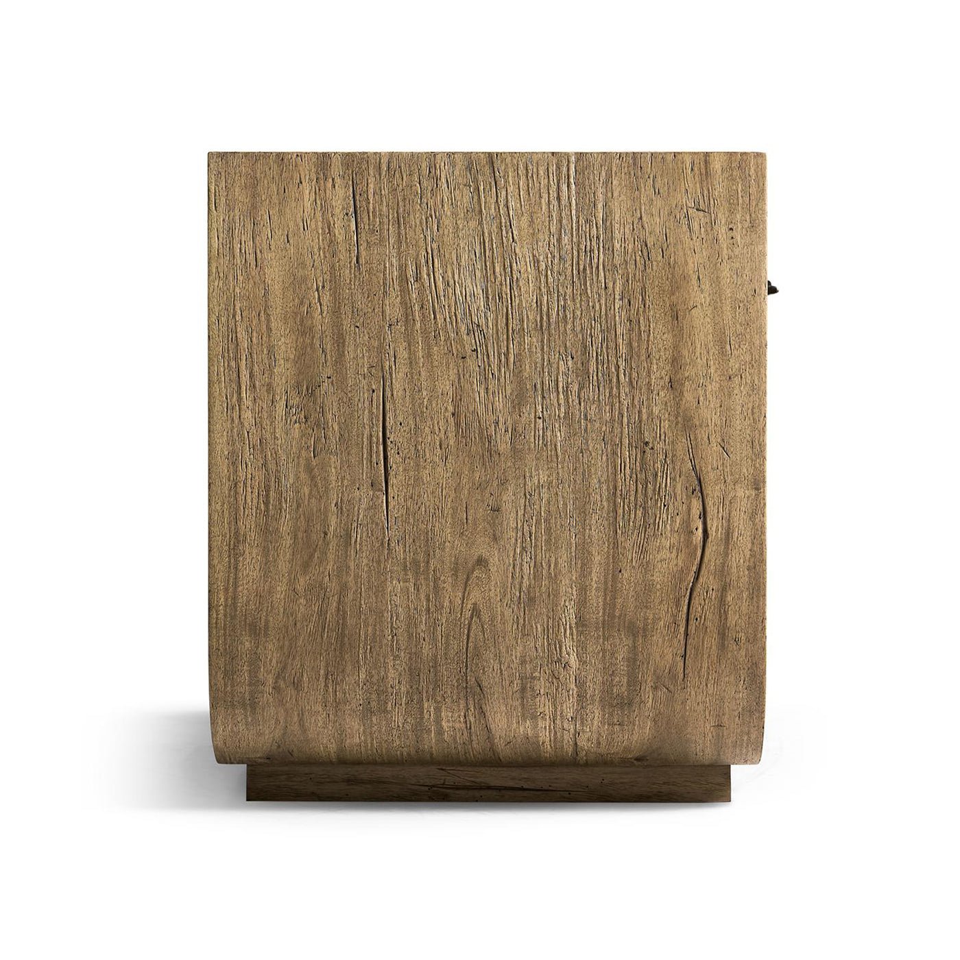 Back view of rustic modern nightstand.