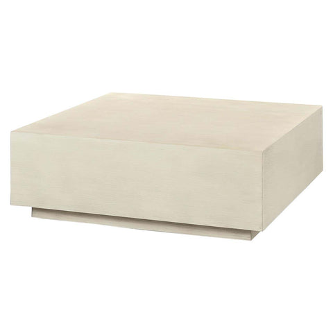 Rustic Modern square coffee table - Drift White