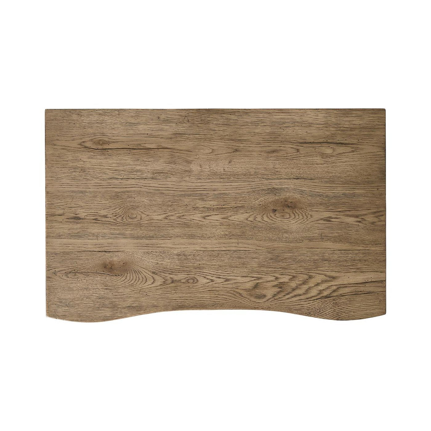 Top surface of rustic modern bedside chest