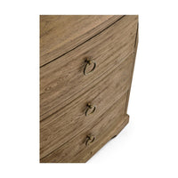 Rustic modern nightstand, drawer handles and wood texture close-up.