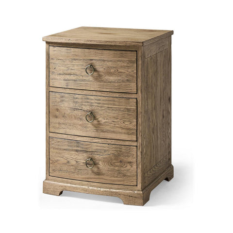 Rustic Modern Three-Drawer Nightstand