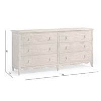 Rustic oak dresser, dimensions illustration.