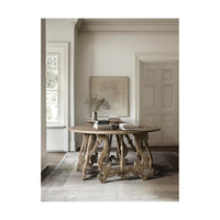 Spanish-style center table in elegant room environment.