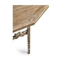 Rustic Oak Spanish - Style Console Table - English Georgian America