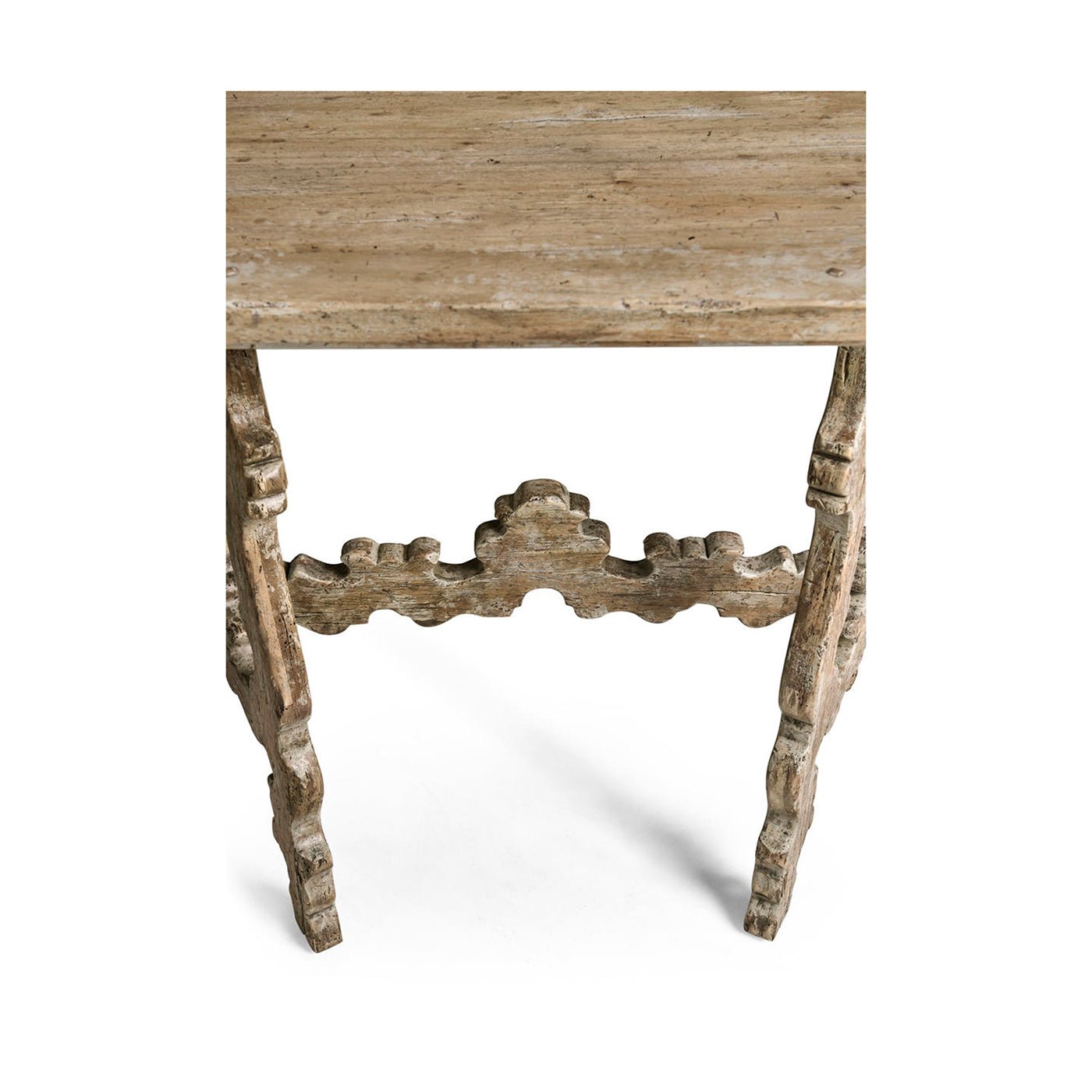 Rustic Oak Spanish - Style Console Table - English Georgian America