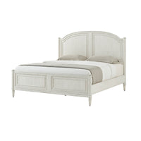 Four post king bed, angled side view without posts.