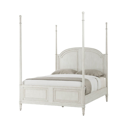 Rustic Painted Four Post Queen Bed